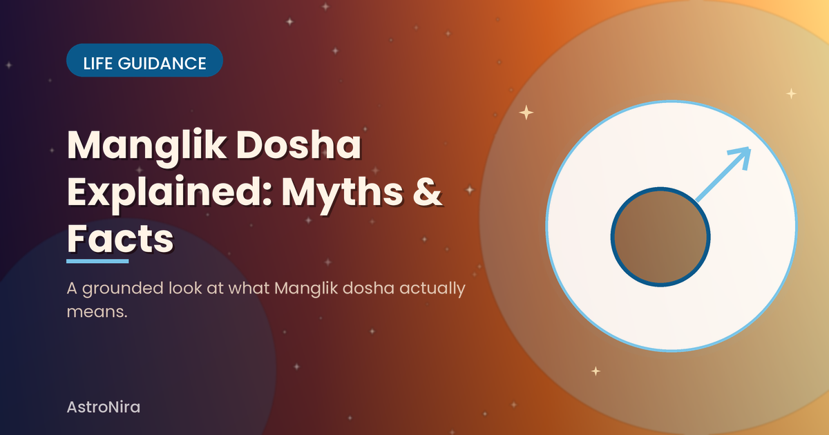 Manglik Dosha Explained: Myths, Facts and What to Actually Do About It